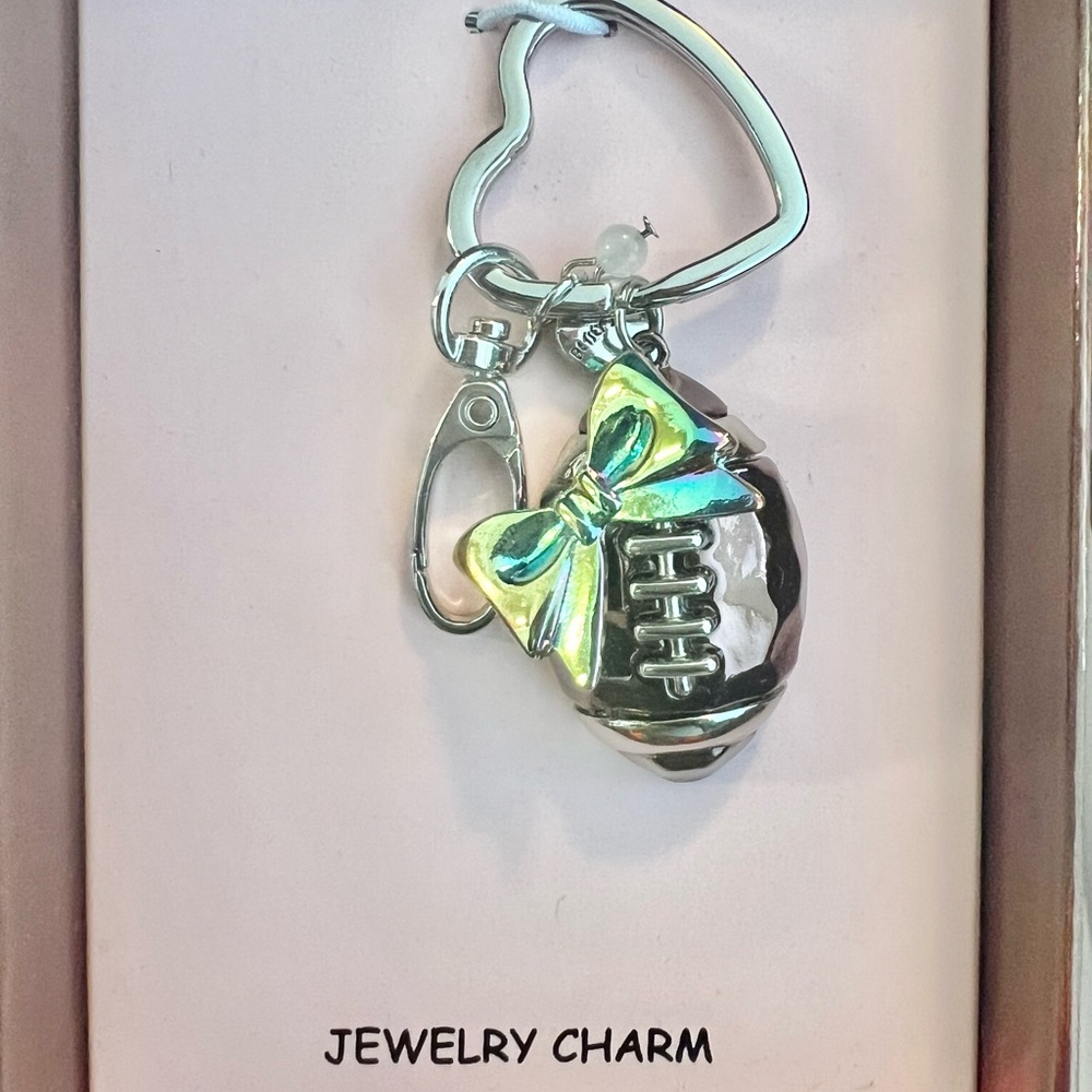 NIB Betsey Johnson Football & Bow Bag Charm - Picture 5 of 12